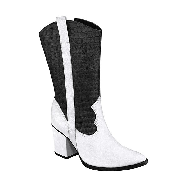 Couro Soft Pluma + Couro Croco Preto