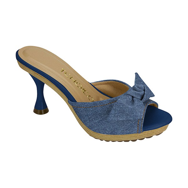 Couro Jeans Azul + Couro Jeans Azul