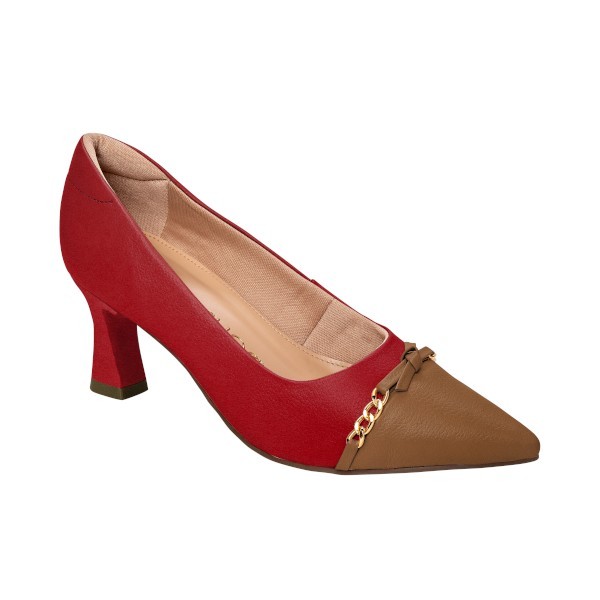 Couro Atanado Caramelo + Couro Soft Red + Couro Soft Red